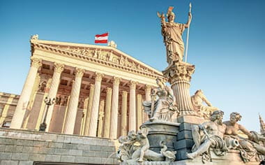 Austrian Parliament building in Vienna